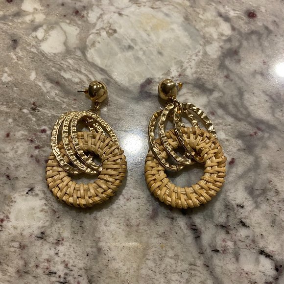 Basket Earrings **BUNDLE THIS ITEM AND SAVE** - Picture 2 of 7